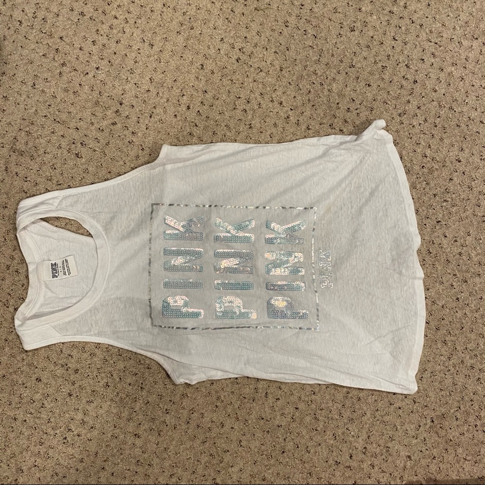 VS/Pink White Tank Top